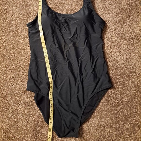 Women's Black One Piece Swimsuit With Criss-cross Back - Picture 9 of 9